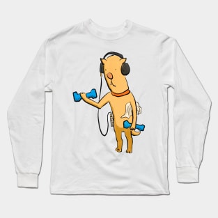 Dog working out Long Sleeve T-Shirt